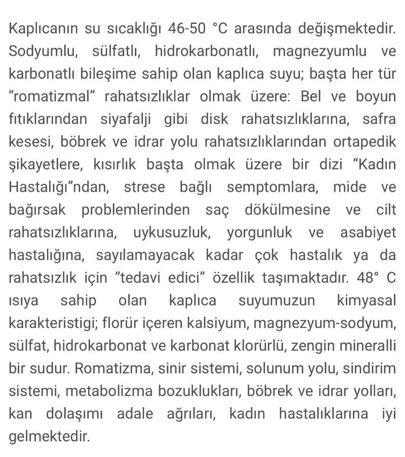 Sivas Camlica Termal Bungalow Εξωτερικό φωτογραφία